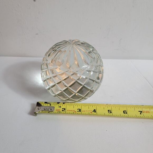 Honeycomb Prism Cut Crystal Glass Gazing Sun Catcher Paperweight Weighted - Picture 8 of 9